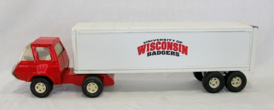 Semi Tractor & Trailer. University of Wisconsin Badgers. Tonka Cab with Ert