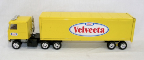 1980s Ertl Toy Semi Tractor & Trailer. Kraft Velveeta. Good Played With Con