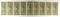 200.  Cuba under Spain 1897 Sheet of (9) 20 Centavos KP Catalog #53; CONDIT