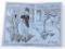 684.  1909 Folding Post Card for Le Mars, Iowa with 1880 Comic Scene and Ho