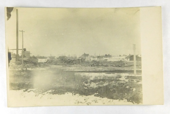 29.  RPPC:  1909 Ashland, Wisconsin RPO image of Lumber Mill at Ashland.  C