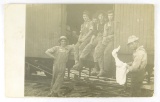 13.  RPPC:  c1915 Mr. Arthur Wolf and Track Crew back at the Station after