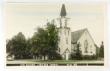 22.  RPPC:  1940’s partially colored of Our Saviors Lutheran Church Iola, W