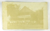 32.  RPPC:  1917 Large Band in front of Eagle Buffet –Reinhold Schott Prop.
