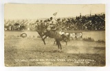 41.  RPPC:  1920’s C. R. Williams on Miss Beer Lager Bozeman Round-Up.  (Do