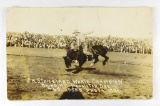 43.  RPPC:  1921 “J. H. Strickland, World Champion” Round-Up Pendleton, Ore
