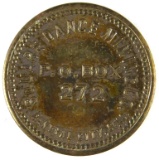 75.  1930’s Brass Token for Square Dance Mining Company Central City, Colo.