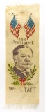 118.  (1912) Woven Silk Presidential Campaign Ribbon:  For / President / (I