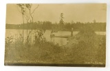 143.  c1915 RPPC Scien (sic) on Lower Dietz Lake (Historic Dietz Cameron Da