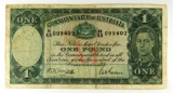 156.  Australia 1942 One Pound KP Catalog #26b; CONDITION:  Very Fine 30.