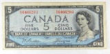171.  Canada 1954 $1 KP Catalog #68b; Devils Face Hairdo; CONDITION:  F/VF;
