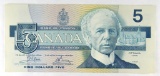 172.  Canada 1986 $5 KP Catalog #95a2; CONDITION:  CU; KP Catalog Value:  $