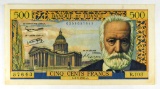 215.  France 1958 Victor Hugo 500 Francs KP Catalog #137 Rare Provisional I