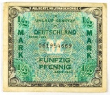 231. Germany Allied WWII Occupation ½ Mark; KP Catalog #191a.  CONDITION: