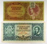 257. Hungary 1945 10,000 Pengo KP Catalog 119b; CONDITION:  AU; VALUE:  $4