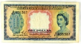 276.  Malaya and British Borneo 1953 One Dollar; KP Catalog 1; CONDITION: