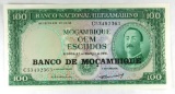 290.  Mozambique 1961 Bank of Mocambique 100 Escudos; KP Catalog 109a with
