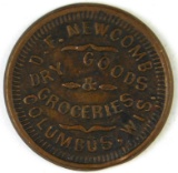 312.  1863 Columbus, Wis. D. F. Newcomb Dry Goods Groceries; FULD:  120C1-a