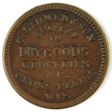 314.  1863 Cross Plains, Wis. C. Dahmen & Son Dealers in Dry Goods Grocerie
