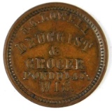324.  1863 Fond Du Lac, Wis. J.C. Lowell Druggist & Grocer; FULD:  220F1a;