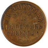 337.  1863 Green Bay, Wis. F. R. Schettler Dealer In Hardware; FULD:  250F4