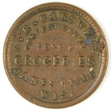 344.  1863 Janesville, Wis. L. R. Carswell Confectionery Toys & Groceries;