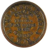 375.  1863 Madison, Wis. Ramsay & Campbell Stoves Tin Iron & Farming Tools;