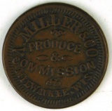 410.  Milwaukee, Wis. A. Miller & Co. Produce Commission; FULD:  Reverse 1194; Rarity 6; CONDITION: