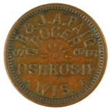 455.  Oshkosh, Wis. S.B. & J.A. Paige Grocers; FULD:  620L-3a; Reverse 1178