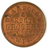 486.  Stoughton, Wis. Dearbourn & Root Grocers; FULD:  860B-1a; Reverse 122