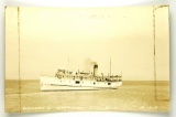 535.  1930’s RPPC Mackinaw City, MI, Lake Michigan Cruise Ship Algomah II C