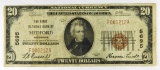 590.  United States (WI) 1929 $20 Type One National Currency Note; Charter