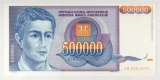 609.  Yugoslavia 1993 500,000 Dinara KP Catalog 119; CONDITION:  Choice CU;