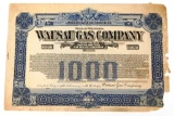 661.  BOND 1905 Unissued “Set Up” Bond for $1000 Wausau Gas Company Bond.