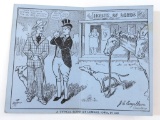 684.  1909 Folding Post Card for Le Mars, Iowa with 1880 Comic Scene and Ho