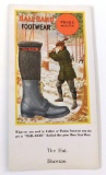 696.   1920’s Advertising Ink Blotter for Ball-Brand Footwear with lumberja