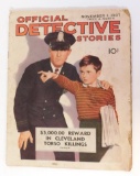 698.  1937 November 1 Official Detective Magazine Stories Magazine.  SIZE: