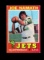 1971 Topps Football Card #250 Hall of Famer Joe Namath New York Jets. VG/EX