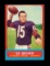 1963 Topps Football Card #123 Hall of Famer Ed Brown Pittsburgh Steelers. E