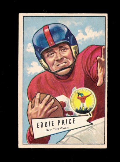 1952 Bowman Large Football Card #123 Eddie Price New York Giants. EX Condit