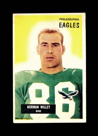 1955 Bowman Football Card #138 Norman Willey Philadelphia Eagles. EX/MT Con