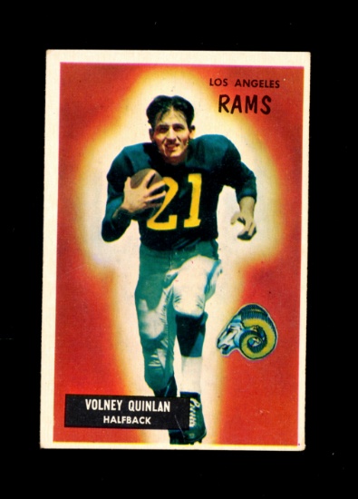 1955 Bowman Football Card #157 Volney Quinlan Los Angeles Rams. EX Conditio