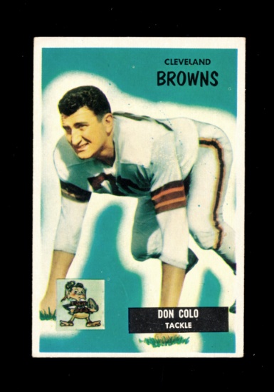 1955 Bowman Football Card #159 Don Colo Cleveland Browns. EX+ Condition