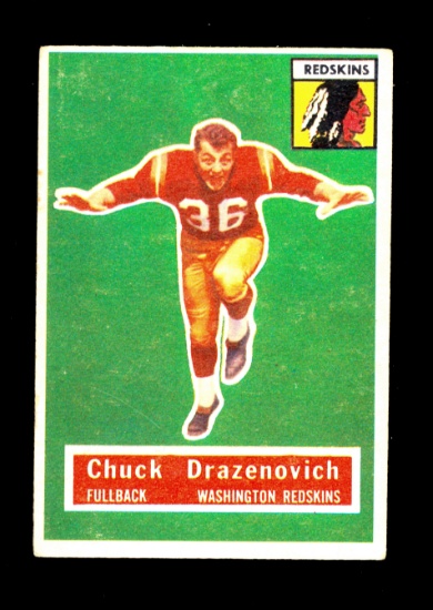 1956 Topps Football Card #37 Charles Drazenovich Washington Redskins. EX Co