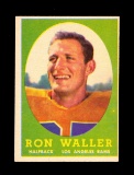 1958 Topps Football Card #72 Ron Waller Los Angeles Rams. EX Condition