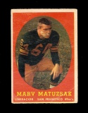 1958 Topps Football Card #79 Marv Matuszak San Francisco 49ers. Creased. VG