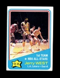 1972 Topps Basketball Card #164 Hall of Famer Jerry West Los Angeles Lakers