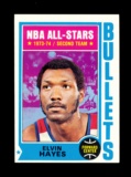 1974 Topps Basketball Card #30 Hall of Famer Elvinn Hayes Capitol Bullets N