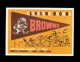 1959 Topps Football Card #38 Cleveland Browns Team Card . EX-MT Condition