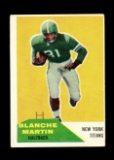 1960 Fleer ROOKIE Football Card #78 Rookie Blanche Martin New York Titans.